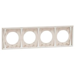 Odace - plaque de finition 4 postes - couleur Beige sable