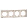Odace - plaque de finition 4 postes - couleur Beige sable