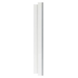 Odace Métal - plaque de finition 2 postes - effet Titane support blanc