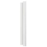 Odace Métal - plaque de finition 1 poste - effet Aluminium support blanc