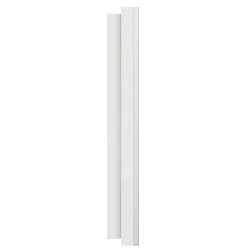 Odace Métal - plaque de finition 2 postes - effet Aluminium support blanc