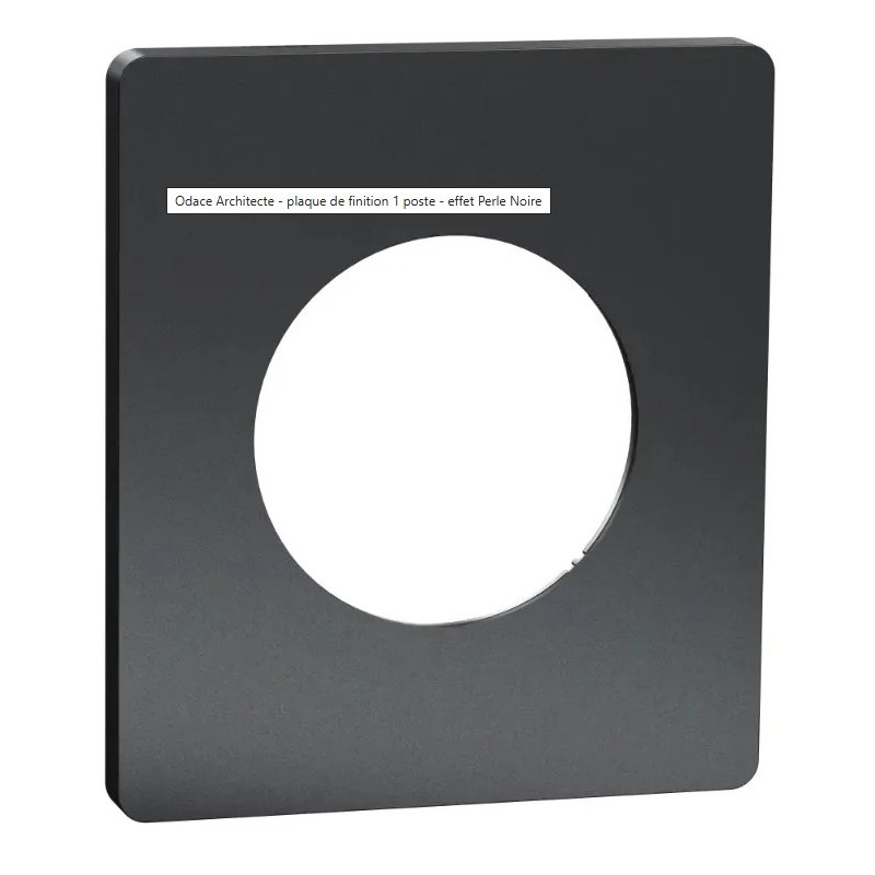 Odace Architecte - plaque de finition 1 poste - effet Perle Noire