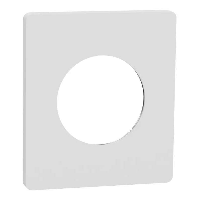 Odace Architecte - plaque de finition 1 poste - effet Céramique Blanc