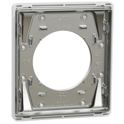 Odace Architecte - plaque de finition 1 poste - effet Céramique Blanc