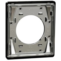 Odace Architecte - plaque de finition 1 poste - Noir émaillé