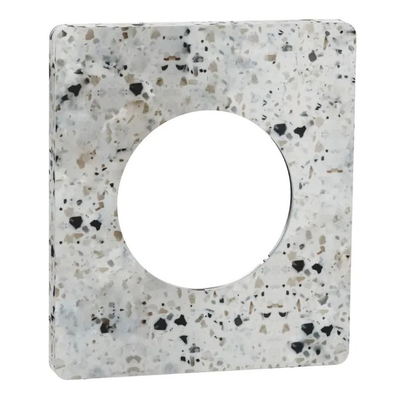 Odace Architecte - plaque de finition 1 poste - effet Terrazzo