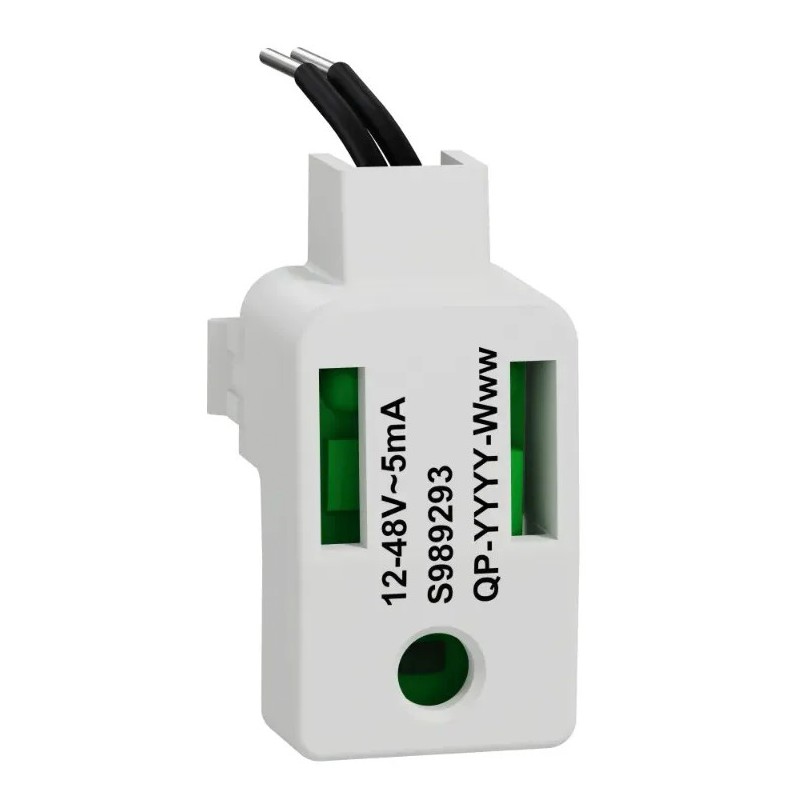 Odace - LED verte 5 mA - 12-48VCC - à câbler - 2 câbles 0,25mm² - forte luminosité - pour utilisation en extérieur