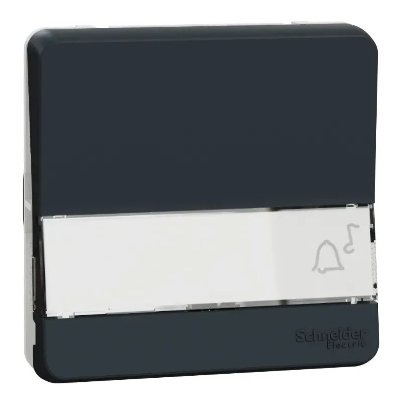 Mureva Styl - Bouton poussoir porte-etiquette - composable - IP55 - IK08 - gris