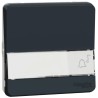 Mureva Styl - Bouton poussoir porte-etiquette - composable - IP55 - IK08 - gris
