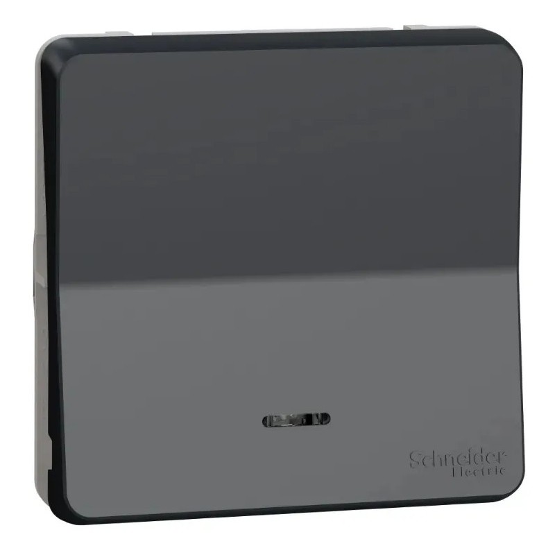 Mureva Styl - Bouton poussoir lumineux LED - composable - IP55 - IK08 - gris