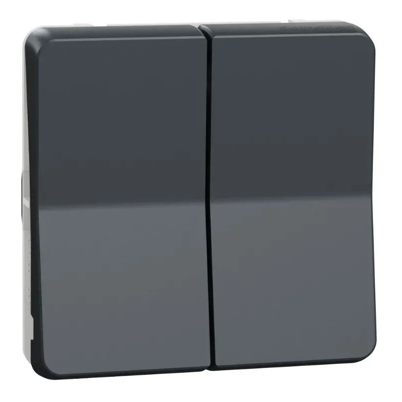 Mureva Styl - Double va et vient - composable - IP55 -IK08-connexion auto - gris