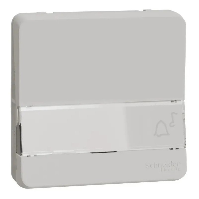 Mureva Styl - Bouton poussoir porte-etiquette - composable - IP55 - IK08 - blanc