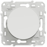 Odace 2011 - poussoir lumineux - blanc - 10A - voyant LED bleu 0,15mA