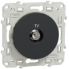 Odace 2011 - prise TV simple - anthracite - fixation par vis