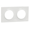 Odace 2011 Styl -  plaque 2 postes H/V entraxe 71mm blanc