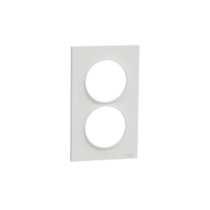 Odace 2011 Styl -  plaque 2 postes verticaux entraxe 57mm blanc