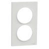 Odace 2011 Styl -  plaque 2 postes verticaux entraxe 57mm blanc