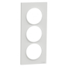 Odace 2011 Styl -  plaque 3 postes verticaux entraxe 57mm blanc