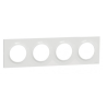 Odace 2011 Styl -  plaque 4 postes H/V entraxe 71mm blanc