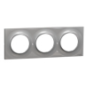 Odace 2011 Styl -  plaque 3 postes H/V entraxe 71mm aluminium
