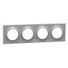 Odace 2011 Styl -  plaque 4 postes H/V entraxe 71mm aluminium