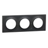 Odace 2011 Styl -  plaque 3 postes H/V entraxe 71mm anthracite