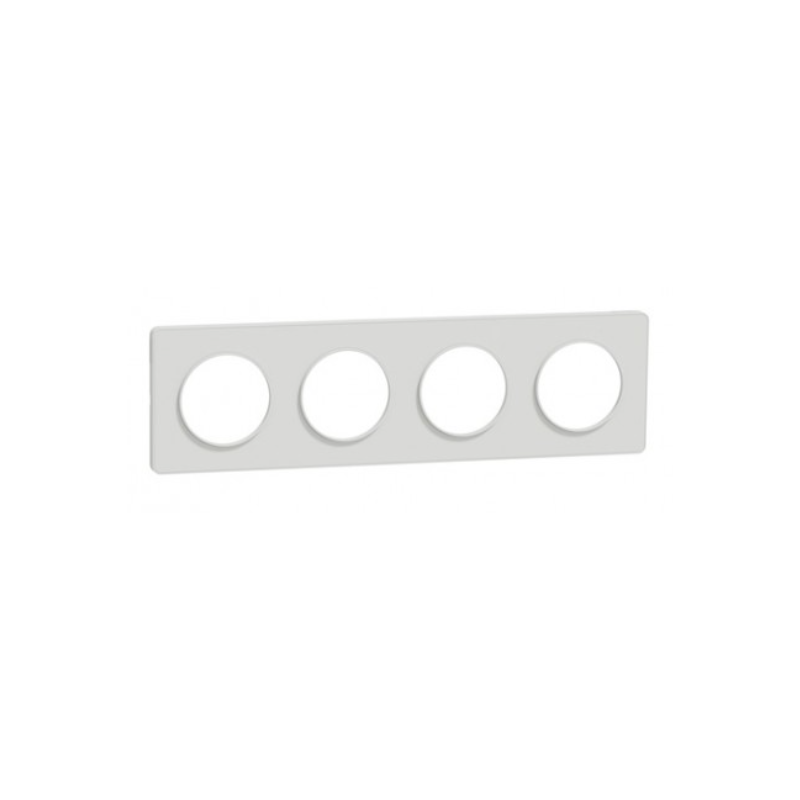 Odace 2011 Touch -  plaque 4 postes H/V entraxe 71mm blanc