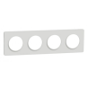 Odace 2011 Touch -  plaque 4 postes H/V entraxe 71mm blanc