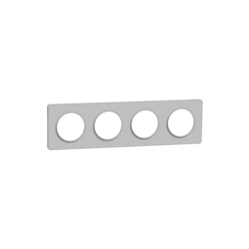PLAQUE 4 POSTES ODACE TOUCH ALU
