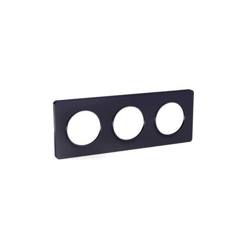 Odace 2011 Touch -  plaque 3 postes H/V entraxe 71mm anthracite