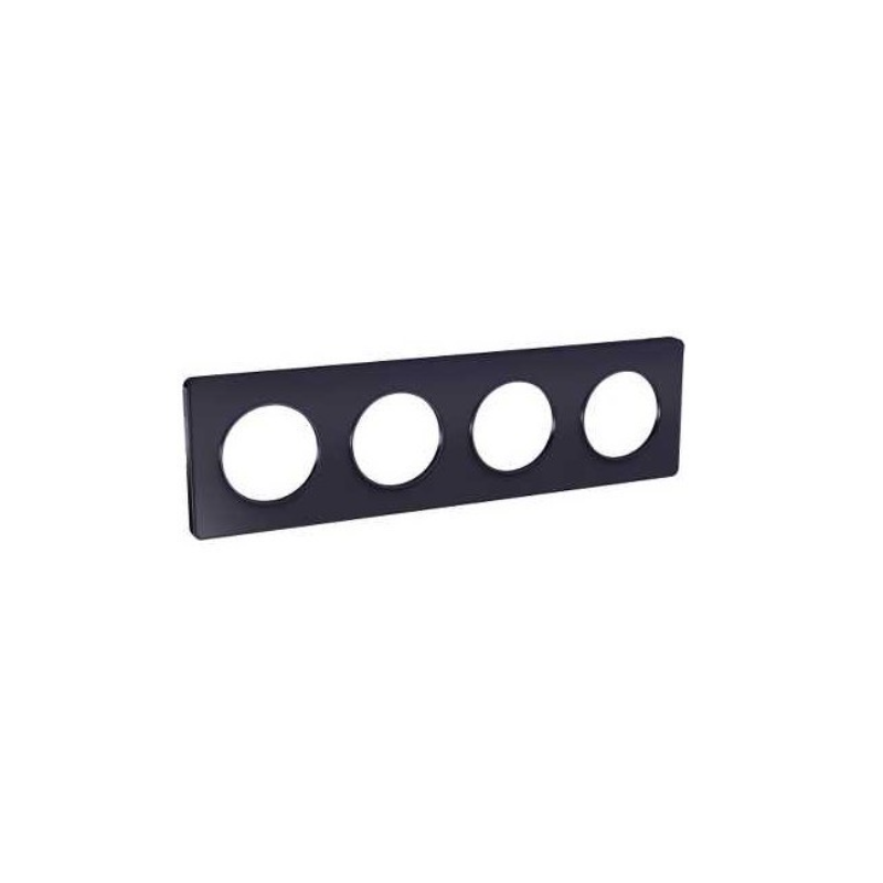 Odace 2011 Touch -  plaque 4 postes H/V entraxe 71mm anthracite